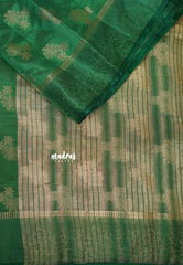 Dual Shade Green - Raaga - Semi tussar with full weaving body