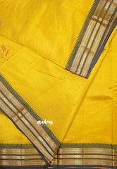 Mango Yellow - Raaga semi tussar with kanchi traditional borders