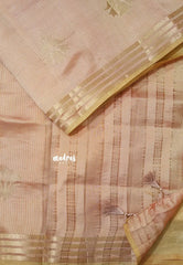 Peach - Raaga - Lightweight Semi tussar saree with multilne border