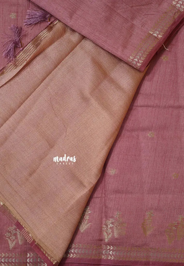 Rosewood - Raaga - Lightweight Semi tussar saree with small floral border with buttas