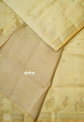Sandal - Raaga - Lightweight Semi tussar saree with small floral border with buttas