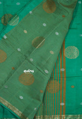 Aqua Green  - Raaga - Semi Tussar Saree Thread Weaving  Buttas with Tiny Border