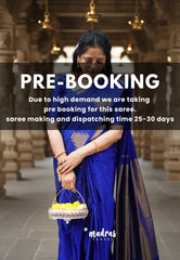 (PRE-BOOKING) MS Blue - Hamsavalli – Soft Silk Elegance saree with temple weaving rich pallu