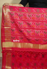 Queen's Pink - Rathi - Dual shade Semi Mysore silk pochampalli ikkat prints