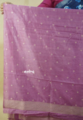 Onion Pink - Raaga - Premium Raw Mango silk saree with Rettabeta Border and Buttas