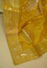 Amitha – Ivory Rich semi silk heavy work yoke with banarasi dupatta