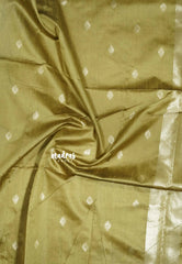 Deep Maroon - Roopa - Premium Chappa semi Tussar with temple border - Best for Elegant Style