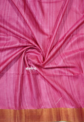 Violet - Roopa - Soft Tussar Silk with Tissue Border - Perfect for causal wear