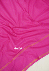 Rose Pink - Subbulakshmi - Sungudi 100 Count Saree zari Checks with Rettapetta Rudraksham Border with Blouse Combo - Best for Casual Wear | Summer Wear | School | College | Office wear