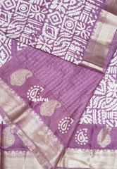 Sparkling Magenta Pearl - Rudra - Traditional Munga silk with checks weaving