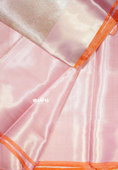 Peach Blossom Pink - Sai pallavi inspired Tissue banarasi silk