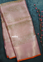 Peach Blossom Pink - Sai pallavi inspired Tissue banarasi silk