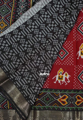 Reddish Maroon - Semi Modal Silk with Bagru Prints and Soft Tissue Zari Border - Best for Regular Wear | Casual Wear