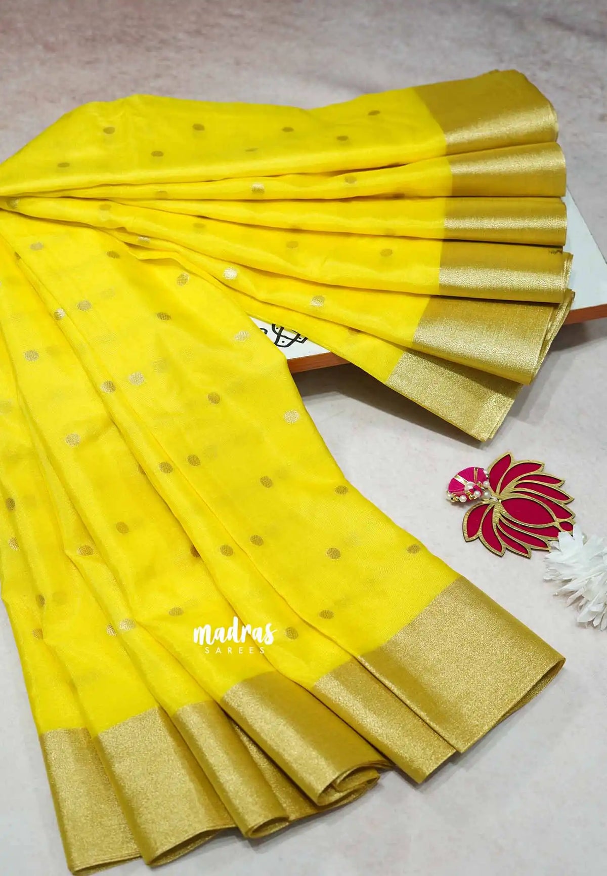 Lime Yellow - Semi Organza silk