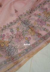 Baby Pink - Shalini - Premium Super Net Saree with Embroidery Weaving Border, Pallu and Buttas - Best for Office Wear / Hightea party