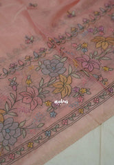 Blush Pink - Shalini - Premium Super Net Saree with Embroidery Weaving Border, Pallu and Buttas - Best for Office Wear / Hightea party