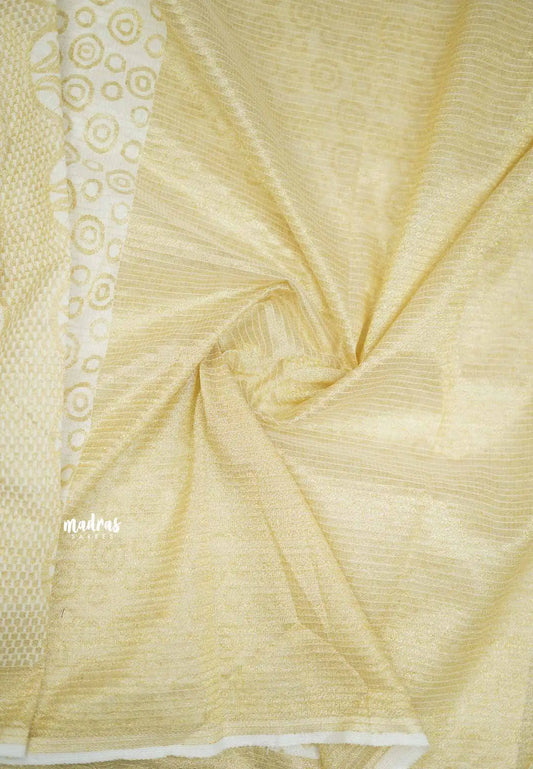 Half White - Shalini Kota supernet saree - Design 4
