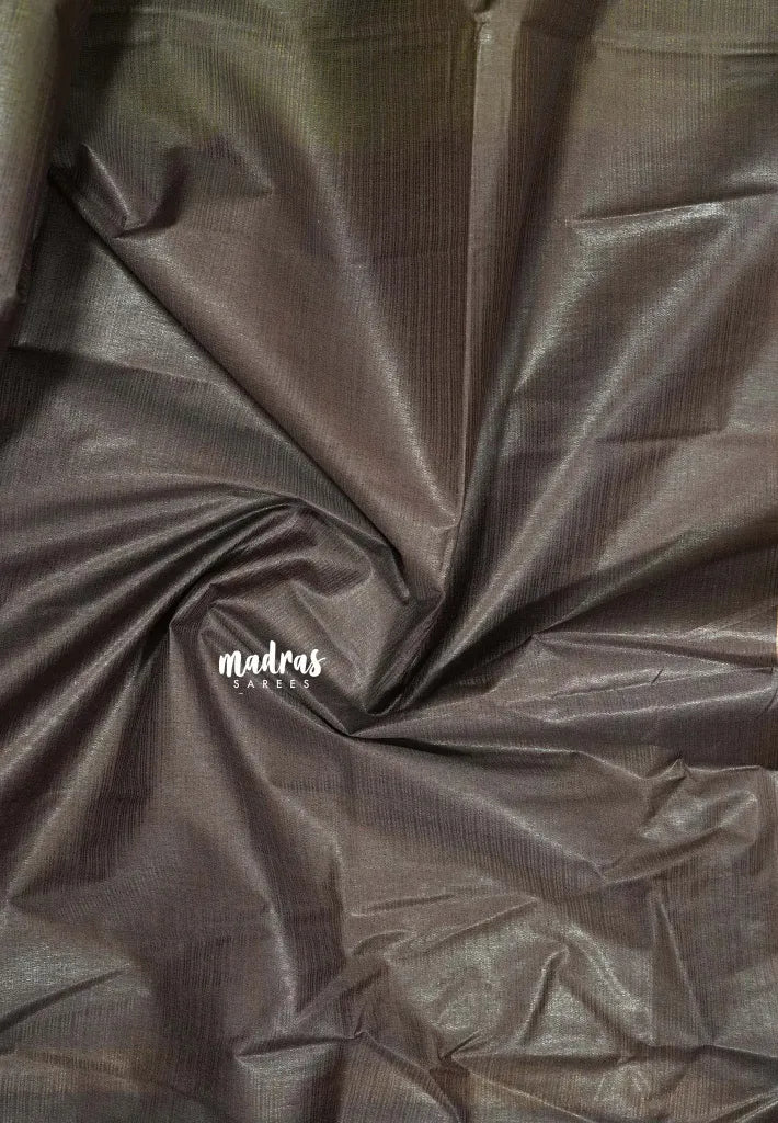 Parrot Green with Brown - Shalini Premium kota silk with small border contrast pallu and blouse
