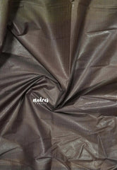 Parrot Green with Brown - Shalini Premium kota silk with small border contrast pallu and blouse