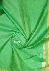 Magenta Pink with Green - Shalini Premium kota silk with small border contrast pallu and blouse