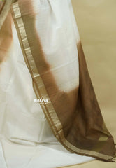 Creamy Cloud - Shalini Premium Kota silk gradient with small border