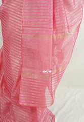 Soft Pink - Soft Banarasi Tissue Silk Saree - Perfect for Night Functions