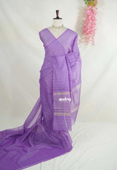 Lavender Purple - Soft Banarasi Tissue Silk Saree - Perfect for Night Functions