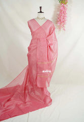Soft Pink - Soft Banarasi Tissue Silk Saree - Perfect for Night Functions