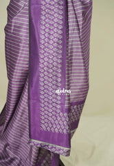 Muted Lavender - Ananya - Soft Mangalore Silk Saree with Metallic Shades - Perfect for Office Wear | Casual Wear