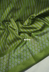 Muted Fresh Green - Ananya - Soft Mangalore Silk Saree with Metallic Shades - Perfect for Office Wear | Casual Wear
