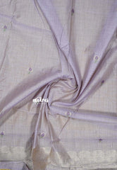 Elegant Lavender Haze - Soft Organza silk with pichwai lotus weaving saree