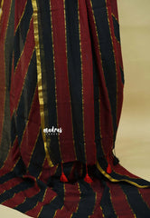 Black with Maroon - Soft Mul cotton candy pop multicolor without blouse