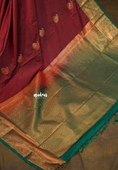 Royal Maroon - Sowbhagya Gift Silk – Soft Silk Elegance Saree with Rich Pallu and Blouse - Perfect for Festive Celebration