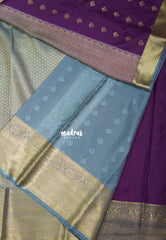 Royal Purple - Sowbhagya Gift Silk – Soft Silk Elegance Saree Contrast Pallu and Blouse with Buttas - Perfect for Festive Celebration