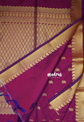 Beet Pink - Sowbhagya Gift silk – Soft Silk Elegance Saree Mango Border and Weaving Buttas with Rich Pallu - Perfect for Festive Celebration