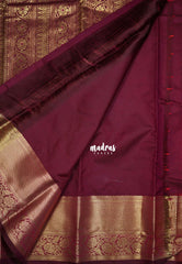 Dual Shade Sunset Orange - Sowbhagya Gift silk – Soft Silk Elegance Saree Getti Zari & Flower Border Weaving Buttas with Contrast Pallu and Blouse - Perfect for Festive Celebration