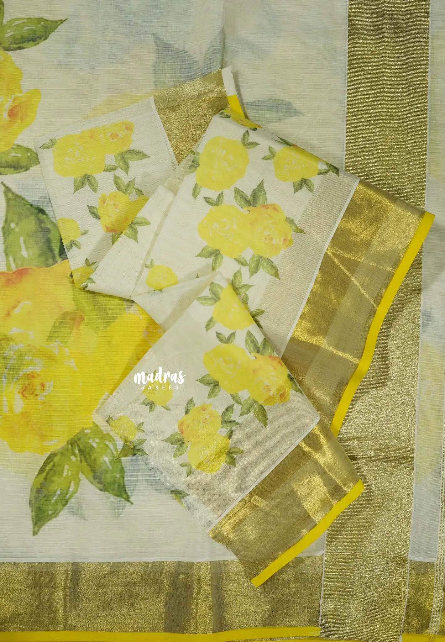(PRE-BOOKING) Halfwhite - Sowmiya - Organic Bamboo Cotton Digital prints with tissue border