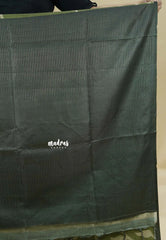 Olive Green - Sundari – Premium Kota Tussar Silk Saree with floral prints body