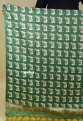 Mustard Yellow - Sundari – Premium Kota Tussar Silk Saree with Pichwai Cow Printed pallu and blouse