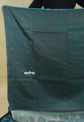 Teal Blue - Sundari – Premium Kota Tussar Silk Saree with floral prints body