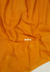 Temple Turmeric Yellow - Subbulakshmi - Sungudi 100 Count Saree Checks with Rettapetta Rudraksham Border with Ajrakh Blouse Combo - Best for Casual Wear | Summer Wear | School | College | Office wear