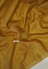 Swarna - Organic Soft Tissue linen saree Full gold