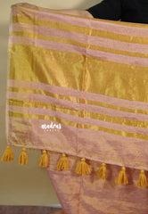 Golden Peach - Swarna - Organic Soft Tissue linen saree