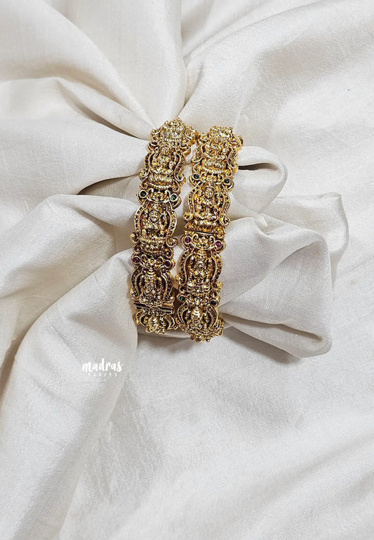 Temple Design Lakshmi Bridal Bangles (Size 2.6)