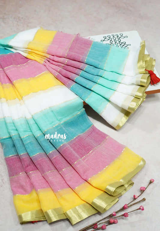 Multicolor pastel - Soft Mul cotton candy pop multicolor with blouse