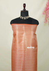 Golden Shade Rust Orange - Thendral - Kanchi tissue silk Saree with Rich Pallu and Blouse - Perfect for Wedding Functions