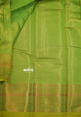 Pretty Parrot Green - Thendral - Kanchi Semi Silk Full Weaving Body with Grand Pallu and Blouse - Perfect for Wedding Functions
