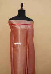Chilli Red - Thendral - Kanchi semi silk Devine Lotus  weaving body with zari Border - Kajol inspired