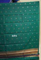 Royal Purple - Thendral - kanchi semi silk with meenakari temple Border