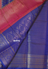 Queen's Pink - Thendral - Kanchi semi silk full weaving body contrast pallu and blouse